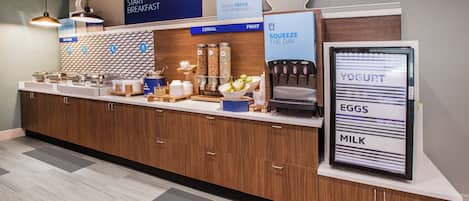 Free daily self-serve breakfast