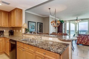 Fridge, microwave, oven, stovetop - Amazing Gulf Views! - Tower 1 Unit 1803 (Pensacola Beach)