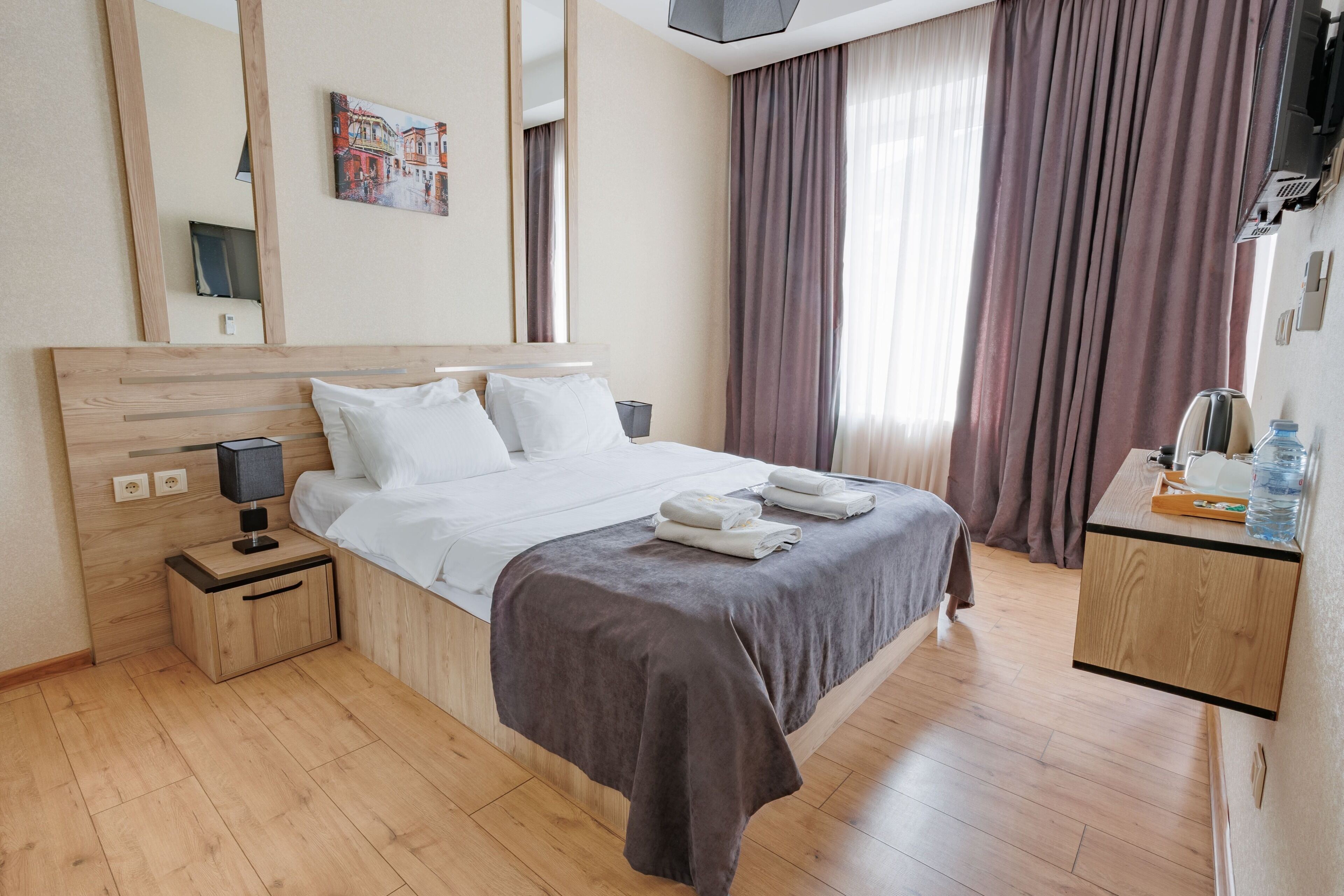 Classic Double Room, City View | Premium bedding, down duvets, memory-foam beds, iron/ironing board