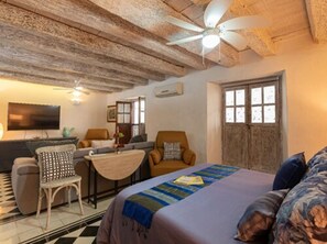 Lägenhet - 1 dubbelsäng | 1 sovrum, strykjärn/strykbräda, gratis wi-fi och sängkläder