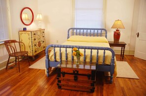2 bedrooms, memory foam beds, iron/ironing board, travel crib