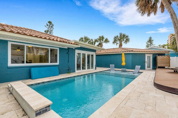 A heated pool