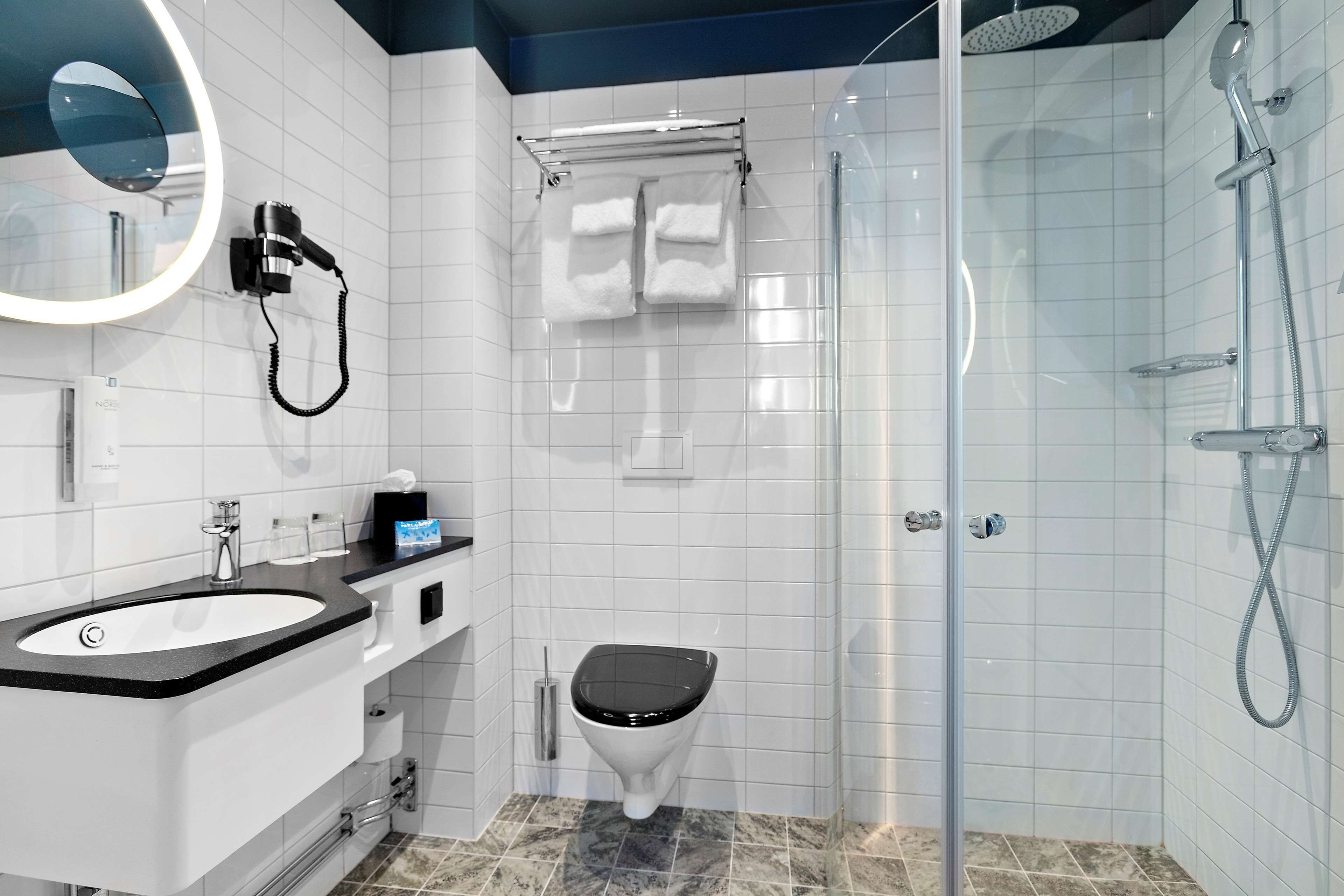 standard apartment, 1 queen bed, non smoking, kitchen (with sofabed) | bathroom | shower, hair dryer, towels