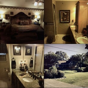 Experience a standard hotel room with a comfortable bed, modern amenities, and a serene outdoor setting.