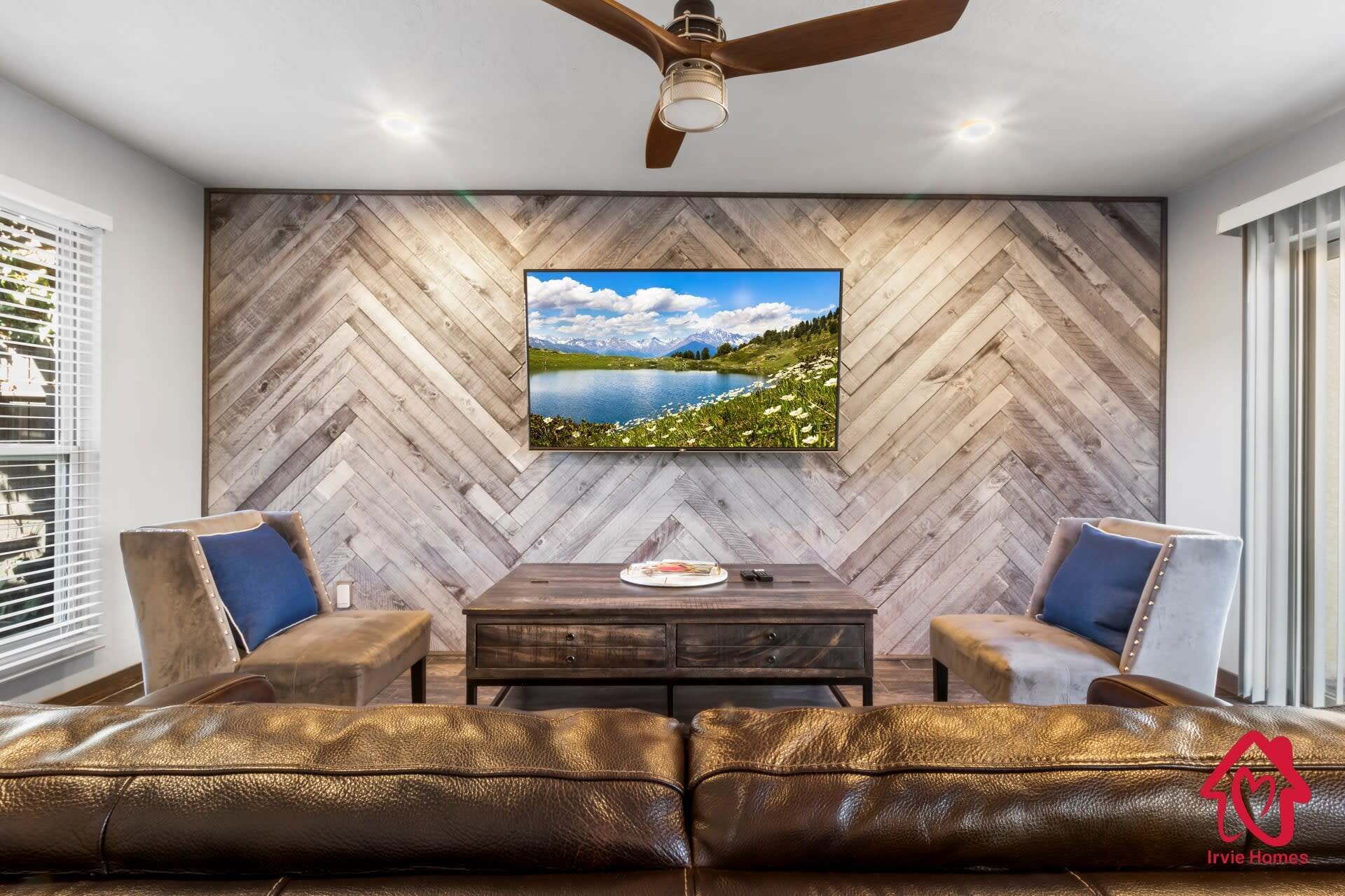 TV, fireplace, Netflix, smart speakers