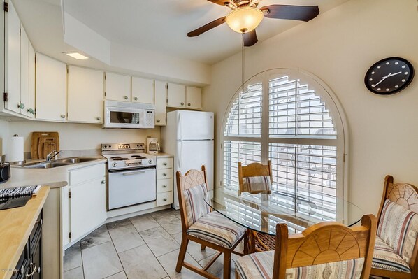 Microwave, oven, stovetop, dishwasher