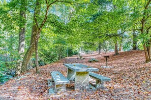 Sit and enjoy the serene surroundings in this peaceful park setting.
