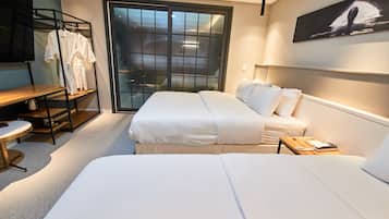 Premium bedding, memory foam beds, minibar, individually decorated