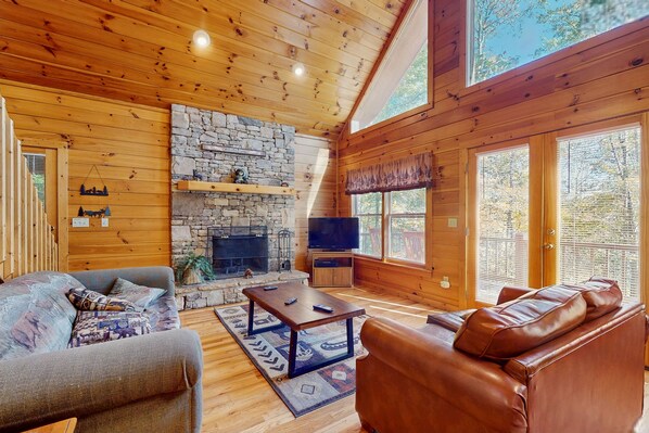 TV, fireplace, DVD player