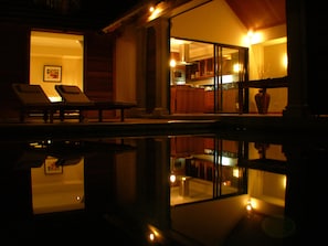 Façade de l’hébergement  – soirée/nuit