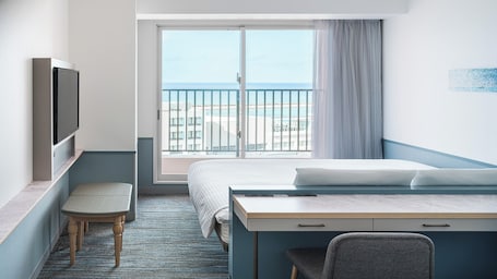Ocean View Double Room, Non Smoking | View from room. Lequ Okinawa Chatan Spa & Resort
