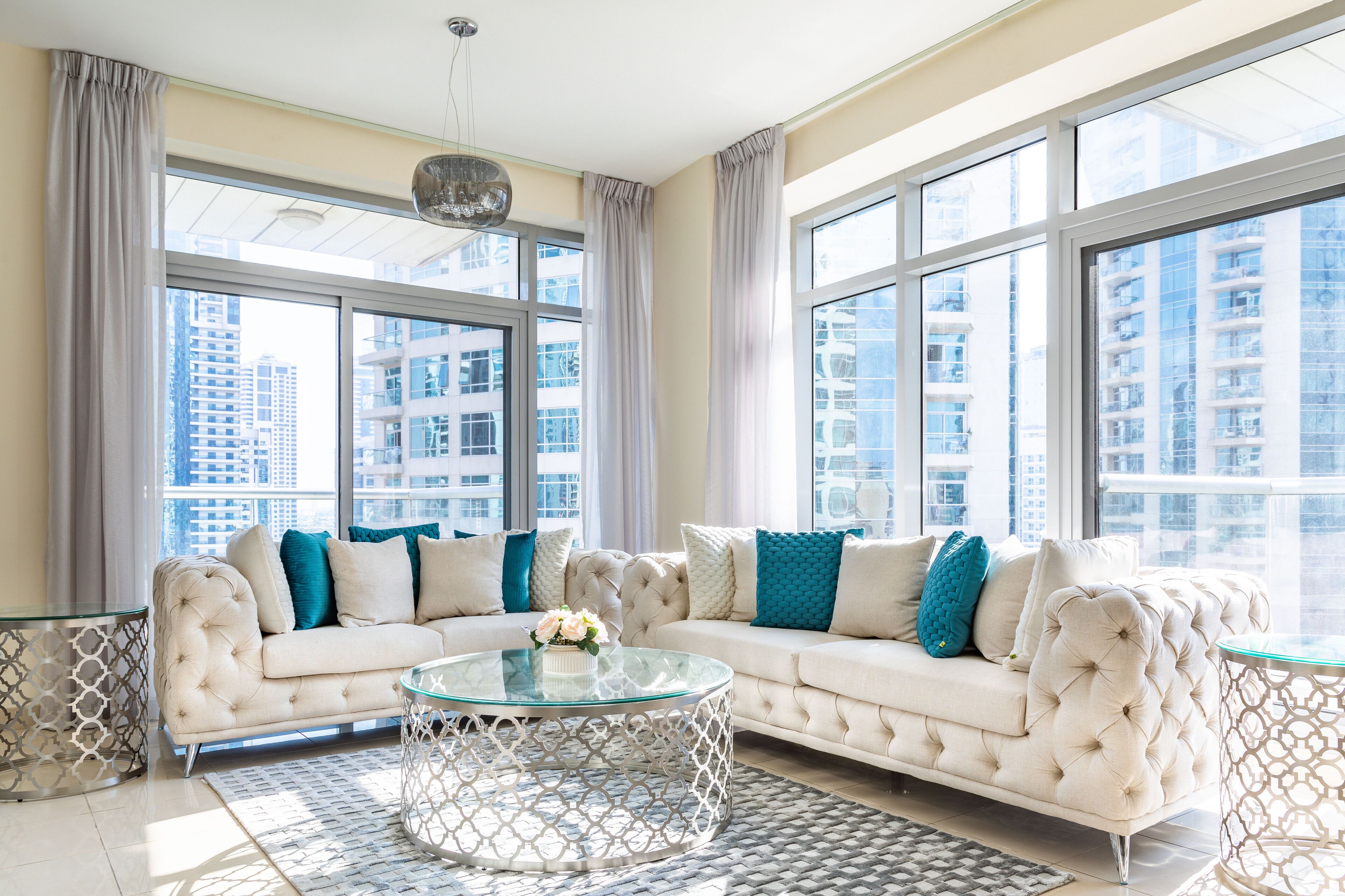 Deluxe-Apartment, 2 Schlafzimmer | Wohnzimmer | LCD-Fernseher