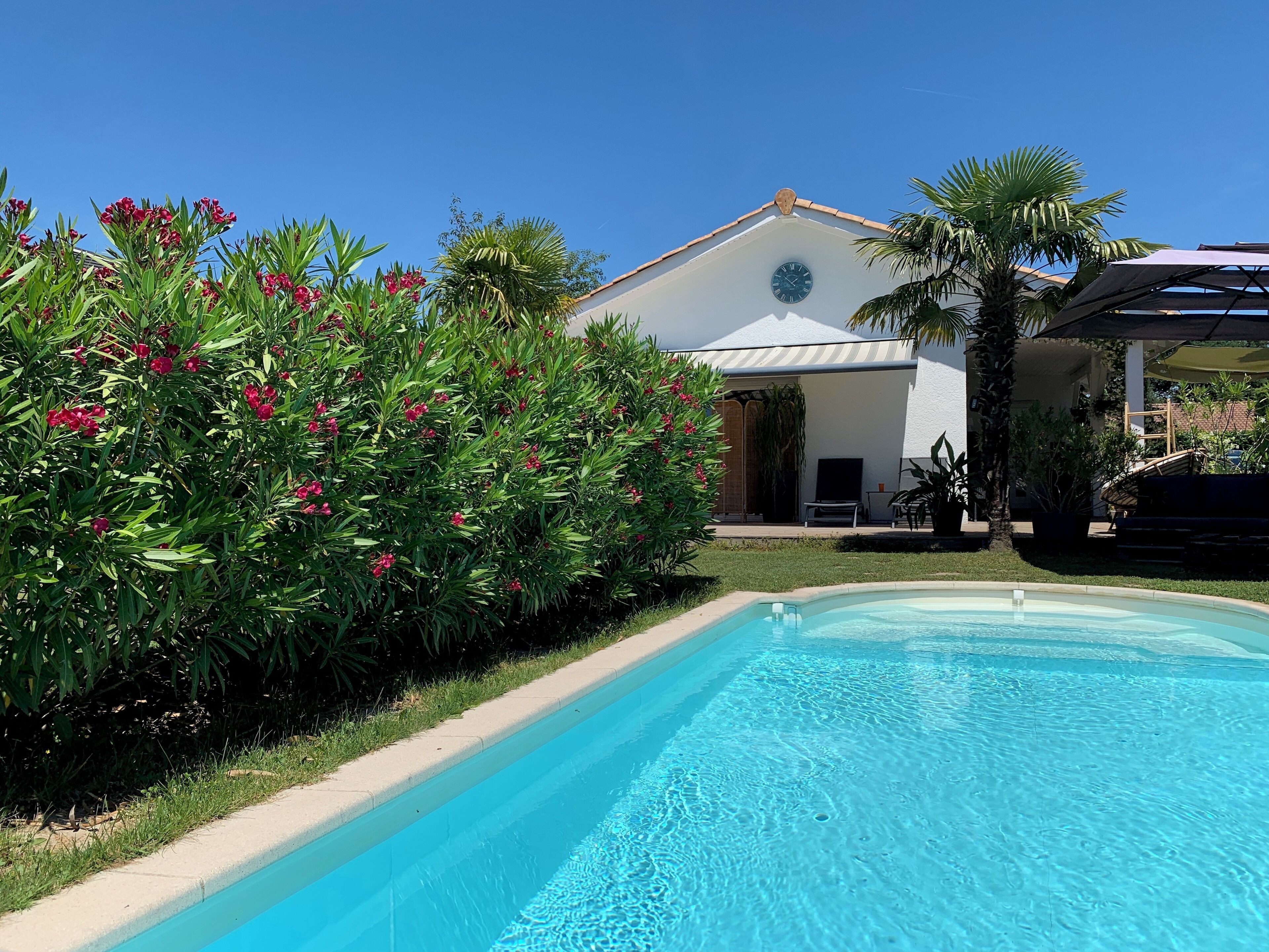  حمّام سباحة خارجي موسمي، مفتوح من 9 صباحاً إلى 7 مساءً، مقاعد للتشمس