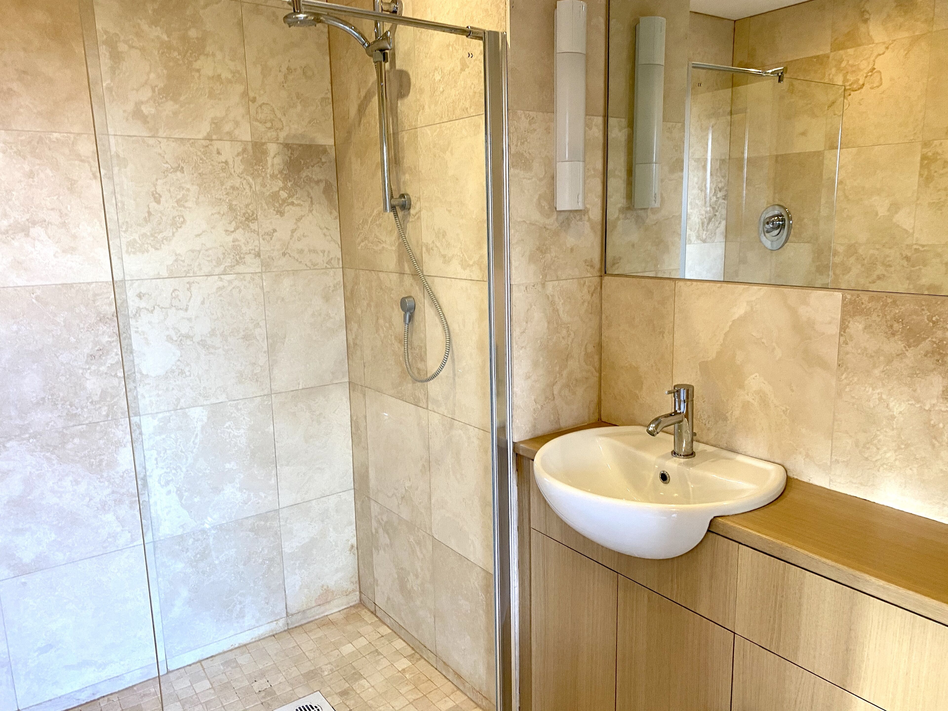 free toiletries, hair dryer, towels