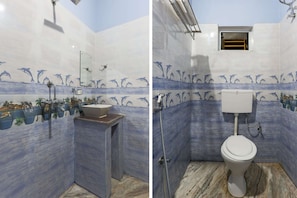 Douche, articles de toilette gratuits, serviettes fournies