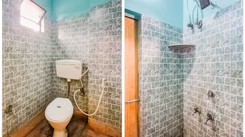 Shower, free toiletries, towels