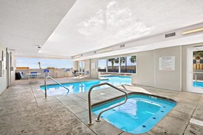 Indoor pool, outdoor pool - Gulf front condo with large balcony overlooking Gulf of America (Gulf Shores)