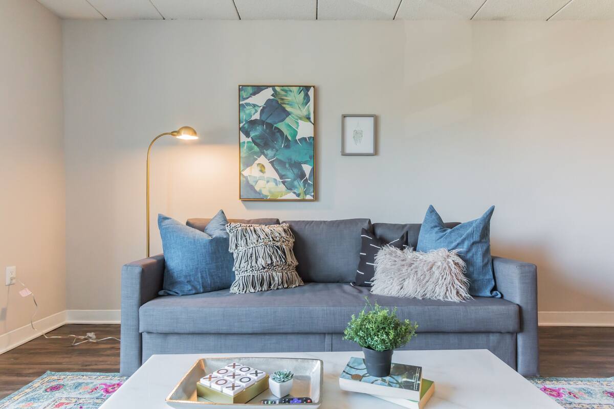 Elite Suite, 2 Bedrooms | Living area | Flat-screen TV