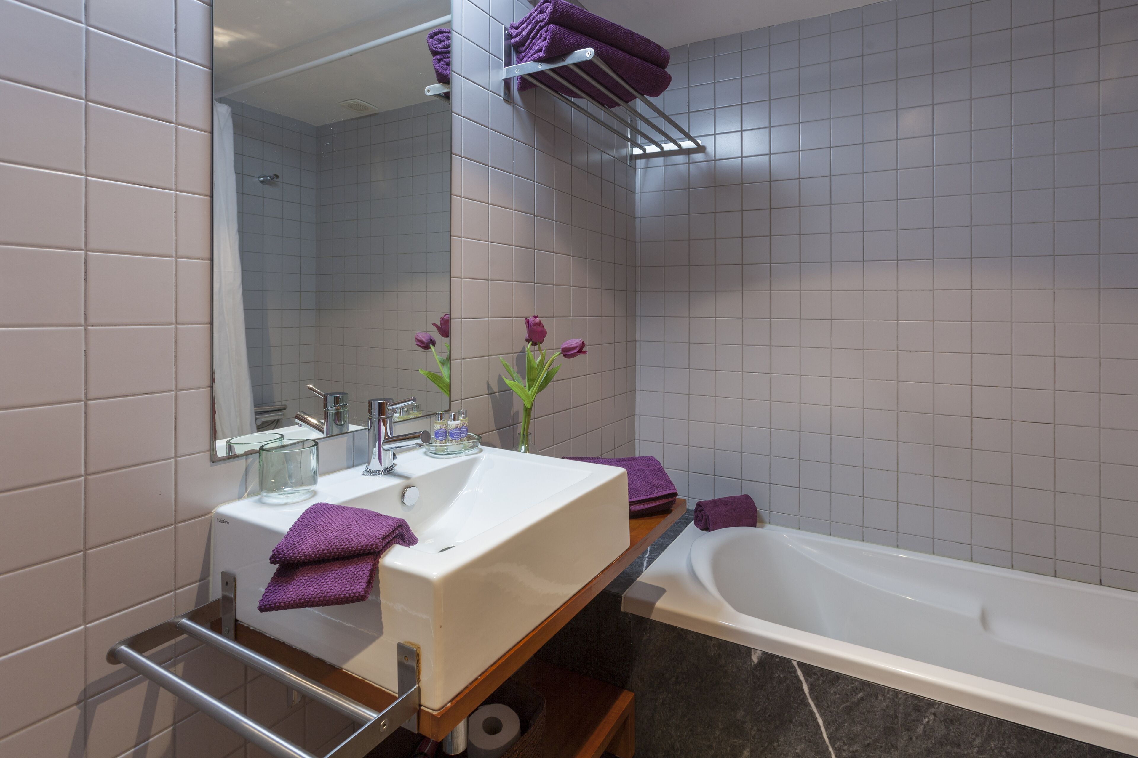 standard apartment, 1 bedroom, river view | bathroom | bathtub, hair dryer, towels, soap