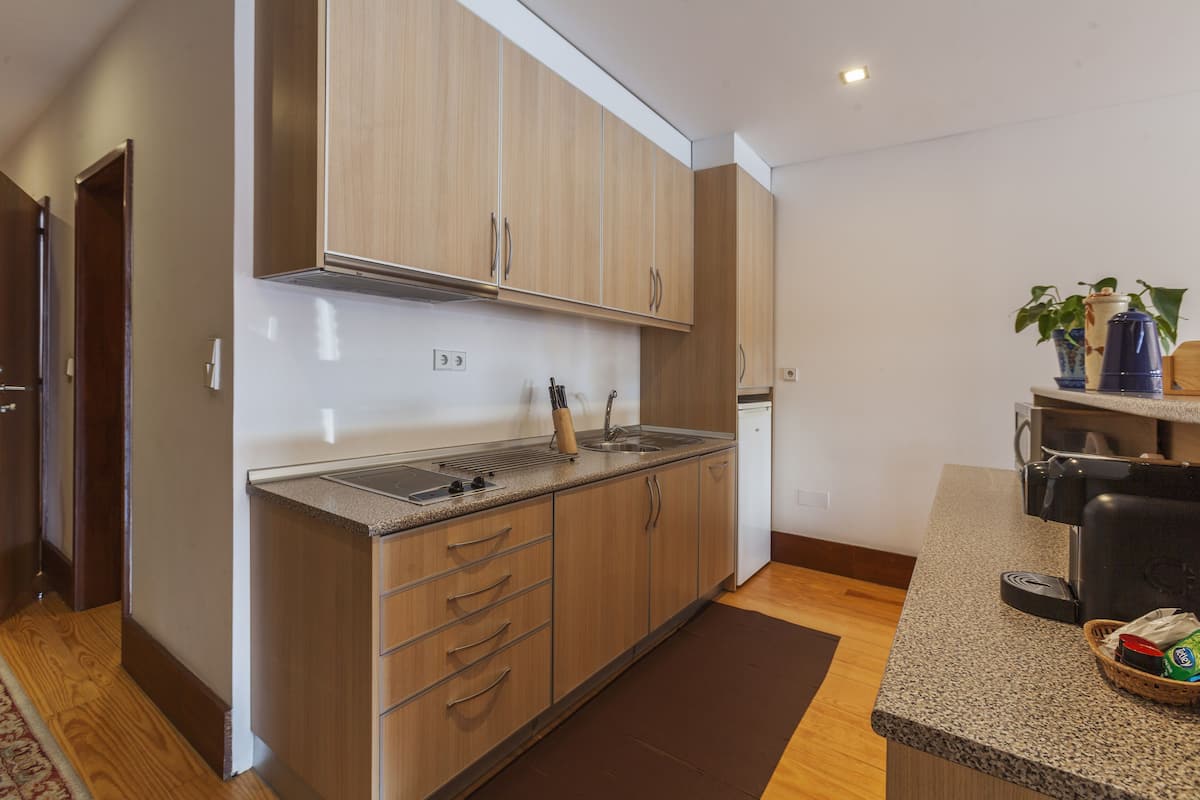 superior apartment, 1 bedroom, river view | private kitchen | microwave, oven, stovetop, dishwasher