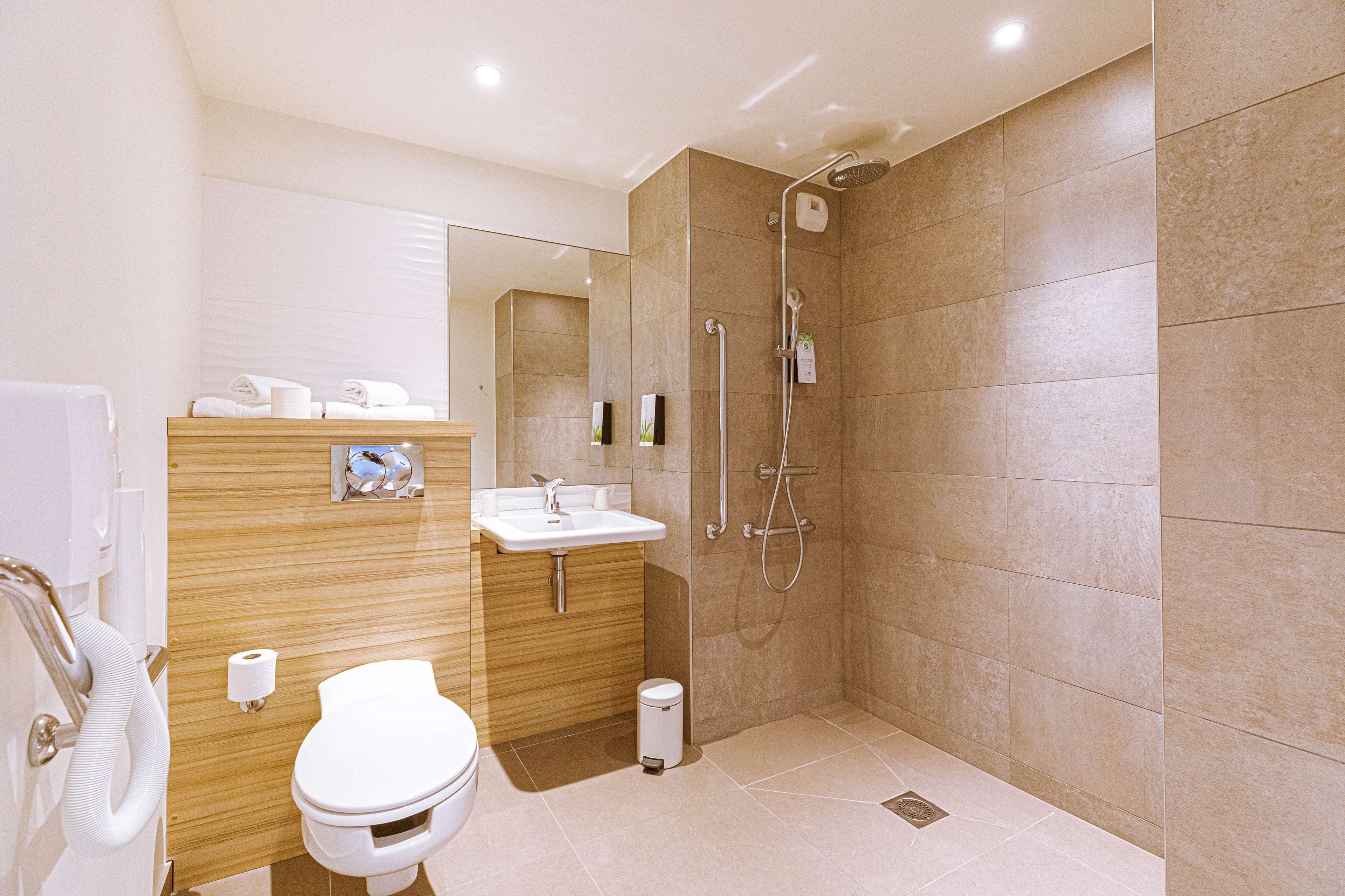 superior room, 1 double bed | bathroom | rainfall showerhead, eco-friendly toiletries, hair dryer, towels
