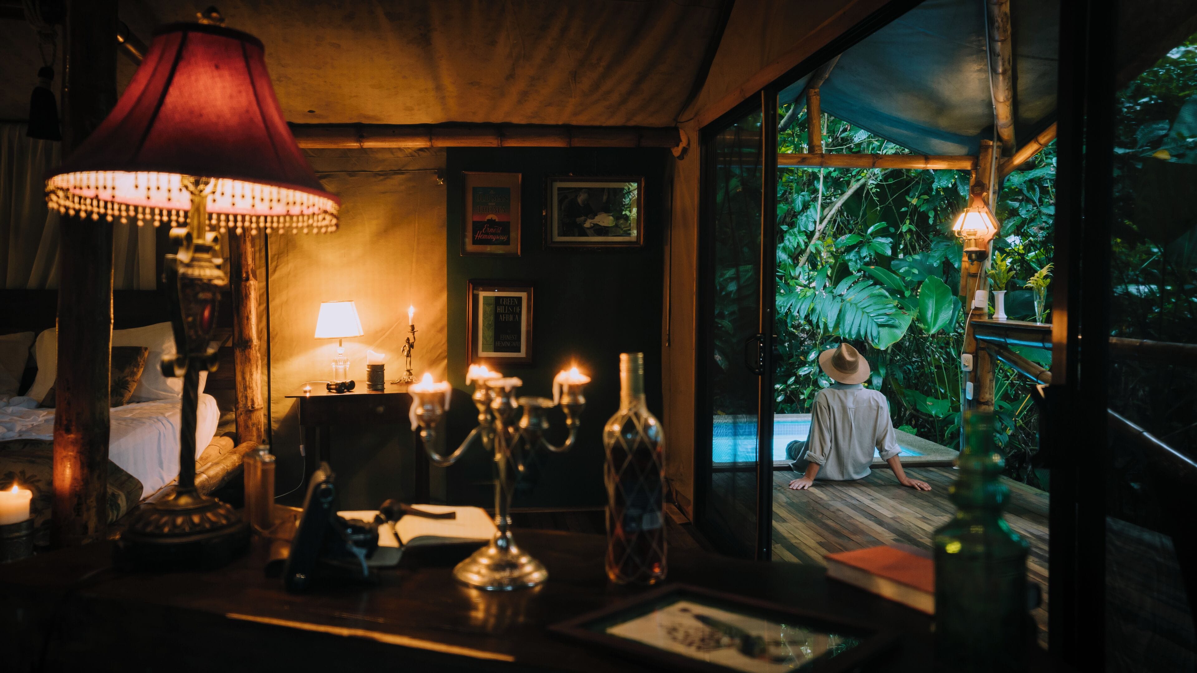 Luxury Tree House, Private Pool, Hill View | Down comforters, desk, laptop workspace, free WiFi