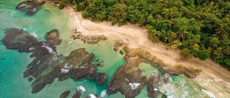 Tæt på stranden, badehåndklæder