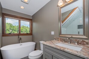 House, Multiple Beds, Hot Tub | Bathroom | Towels - Away in the Mountains (McHenry)