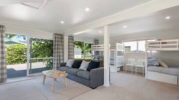 TV, fireplace, streaming services