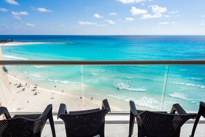 Ocean View Apartment, 2 Bedrooms | Terrace/patio - Salvia Condos (Cancun)