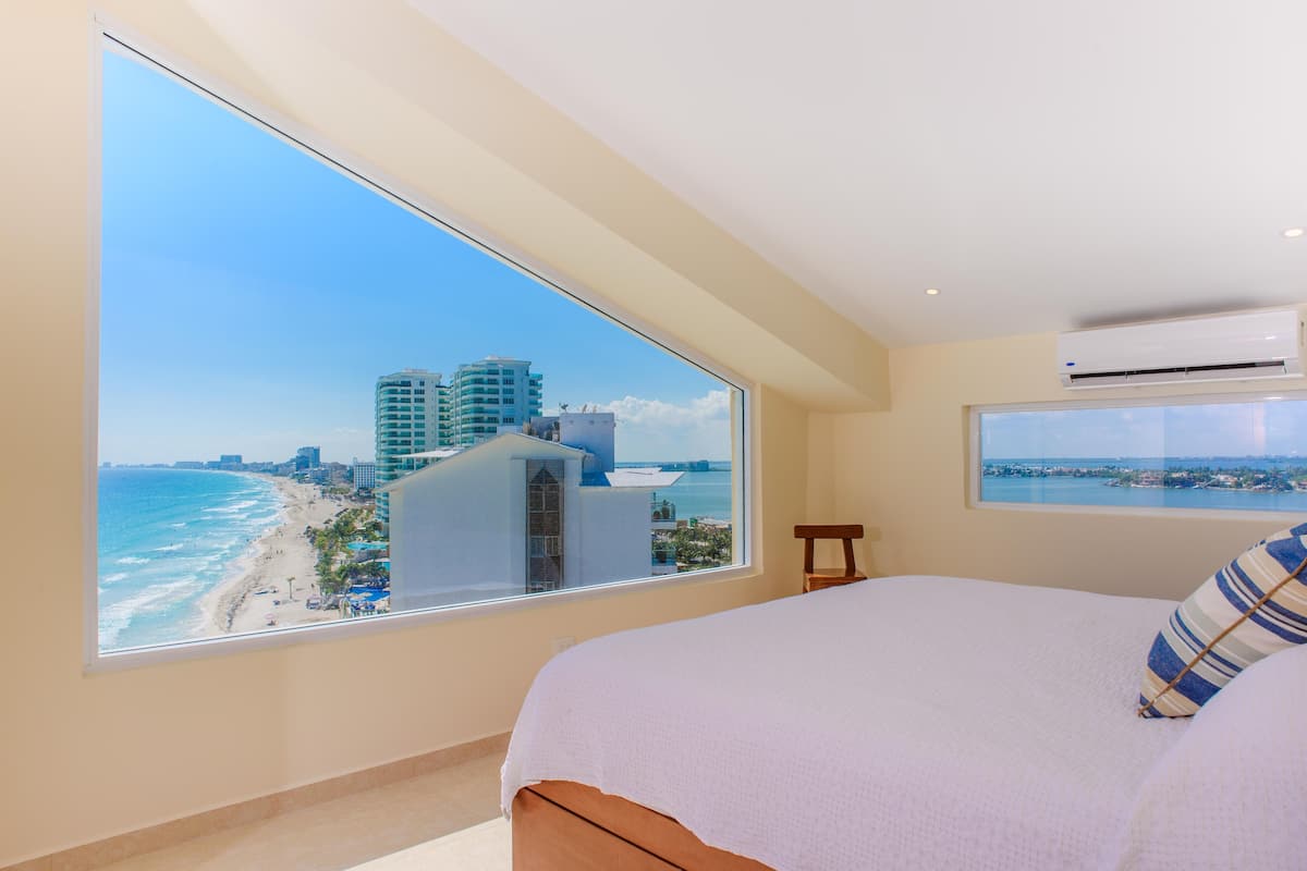 Panoramic Apartment | Zimmersafe, Bügeleisen/Bügelbrett, kostenloses WLAN, Bettwäsche