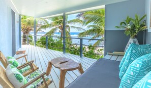 Exclusive Villa, Oceanfront | Balcony view