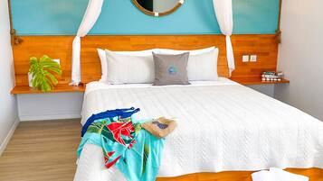 1 sovrum, sÀngtillbehör av högsta kvalitet och bÀddmadrasser