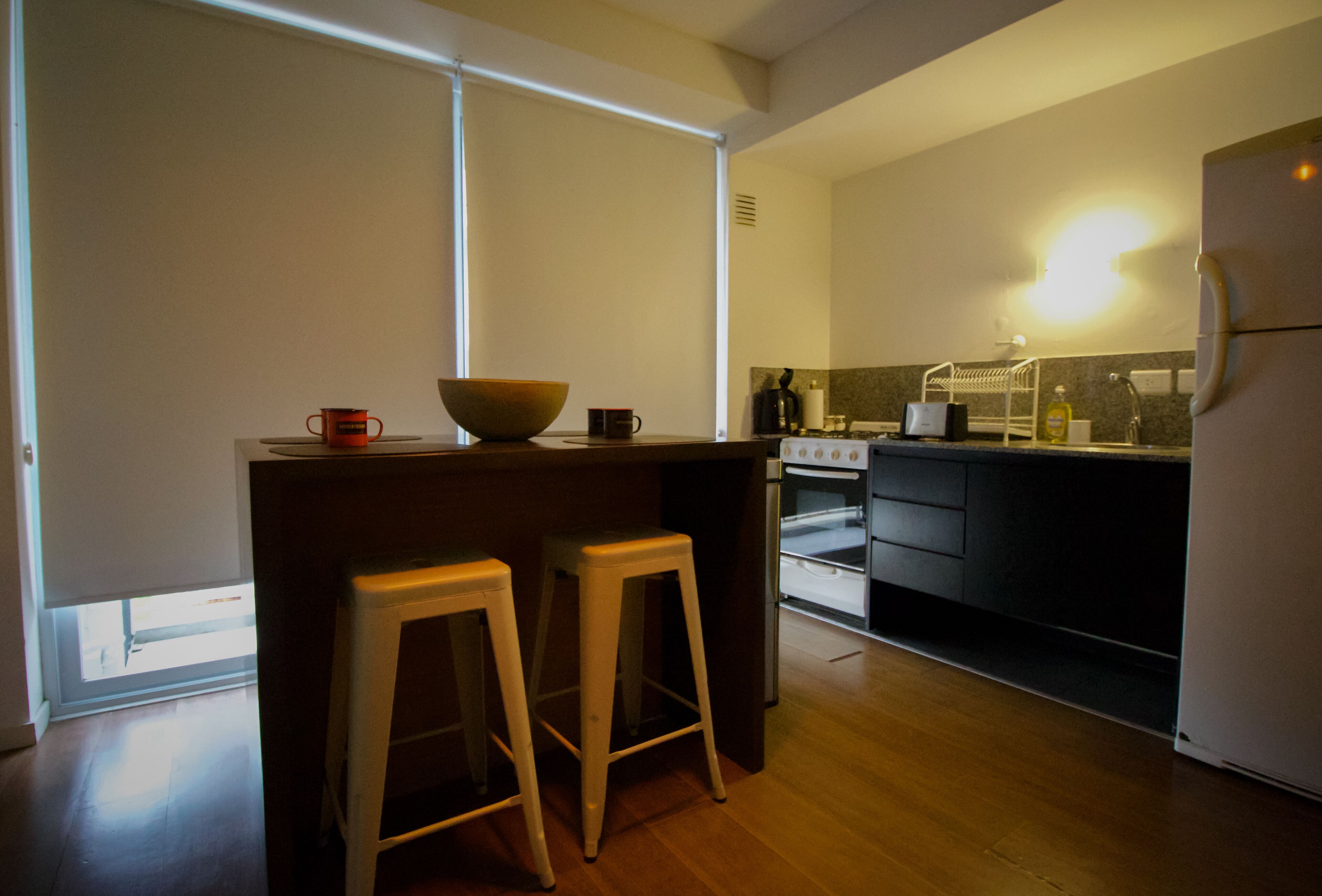 private kitchen | fridge, oven, stovetop, toaster