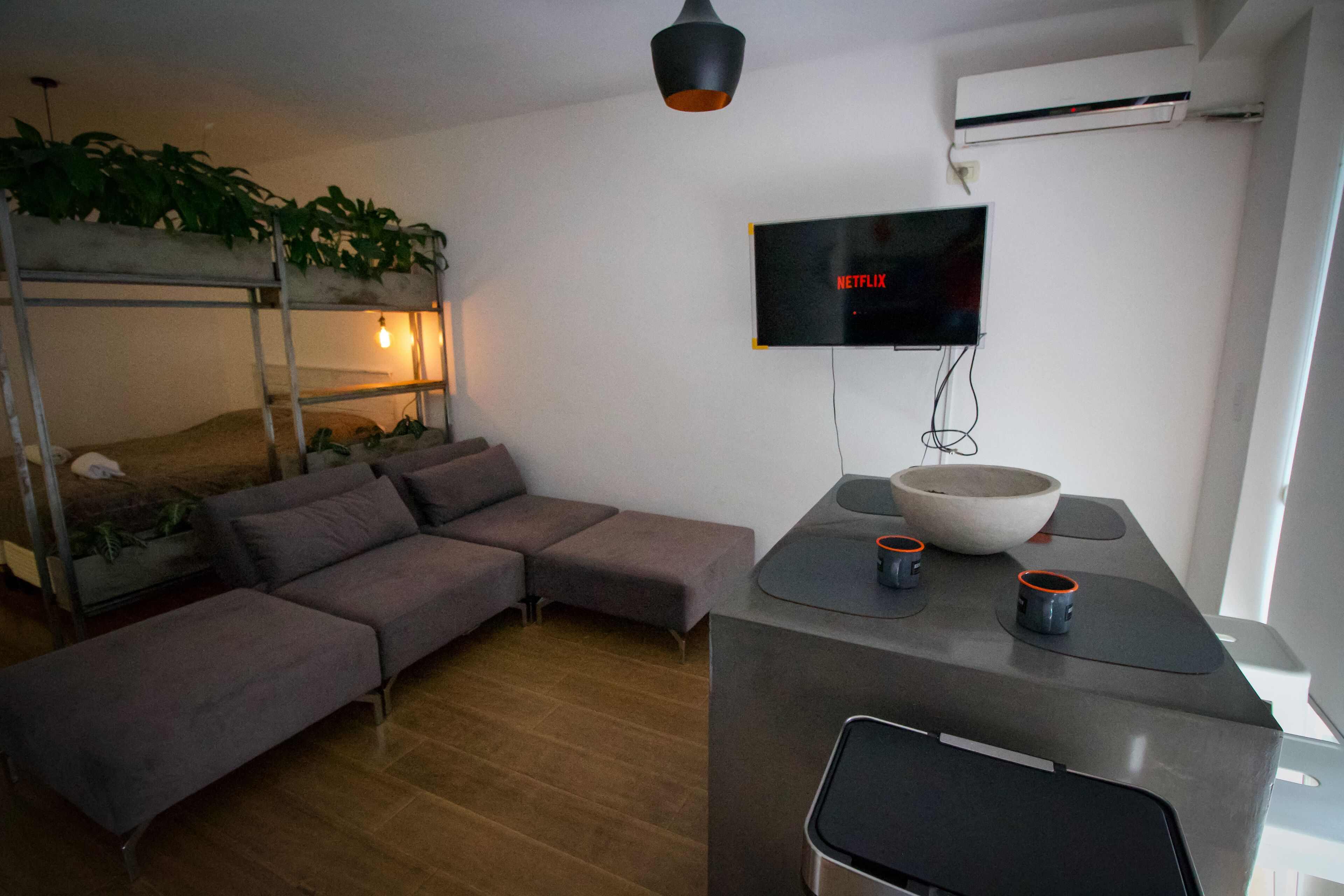 blackout curtains, free wifi, bed sheets