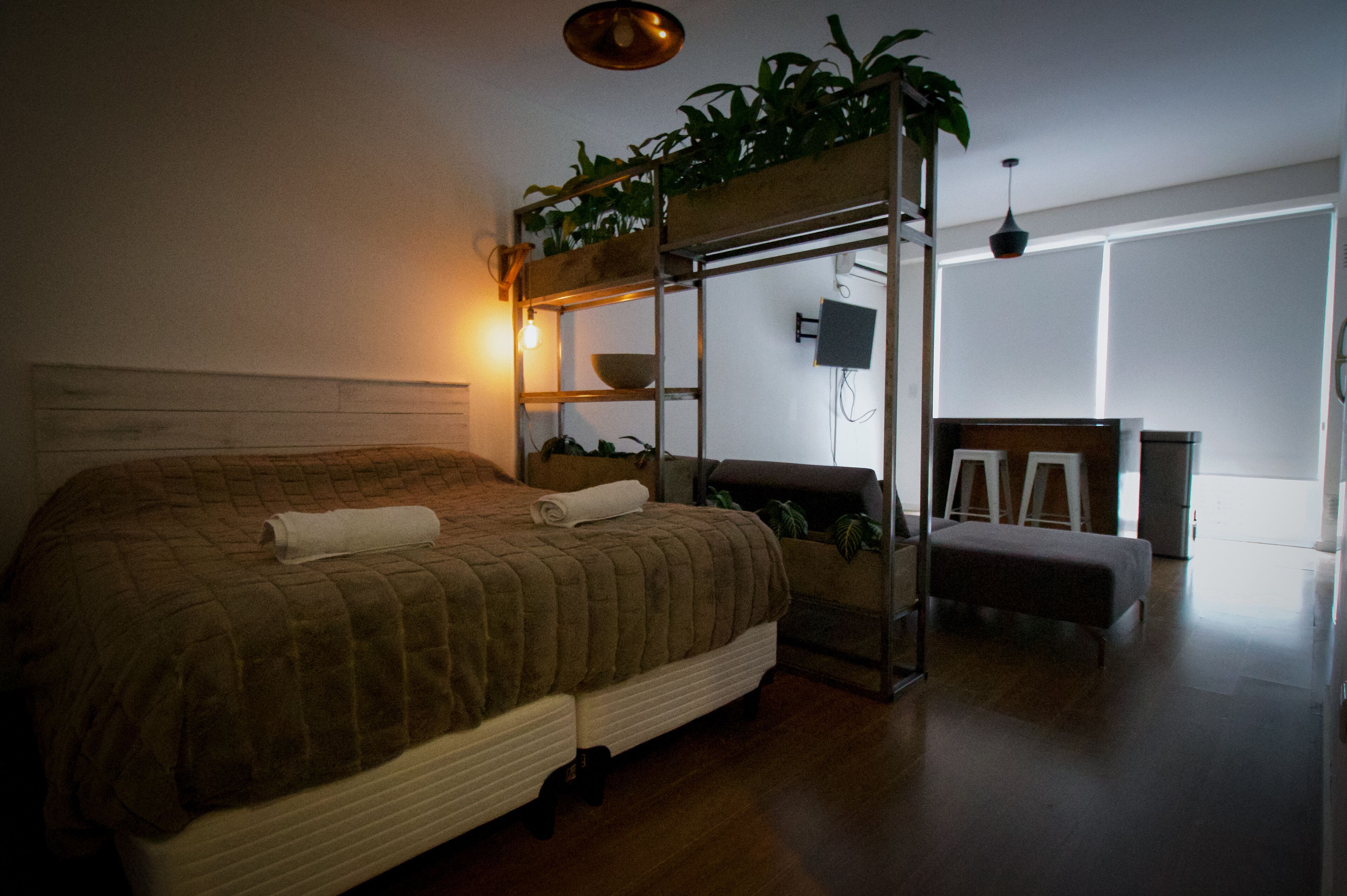 blackout curtains, free wifi, bed sheets