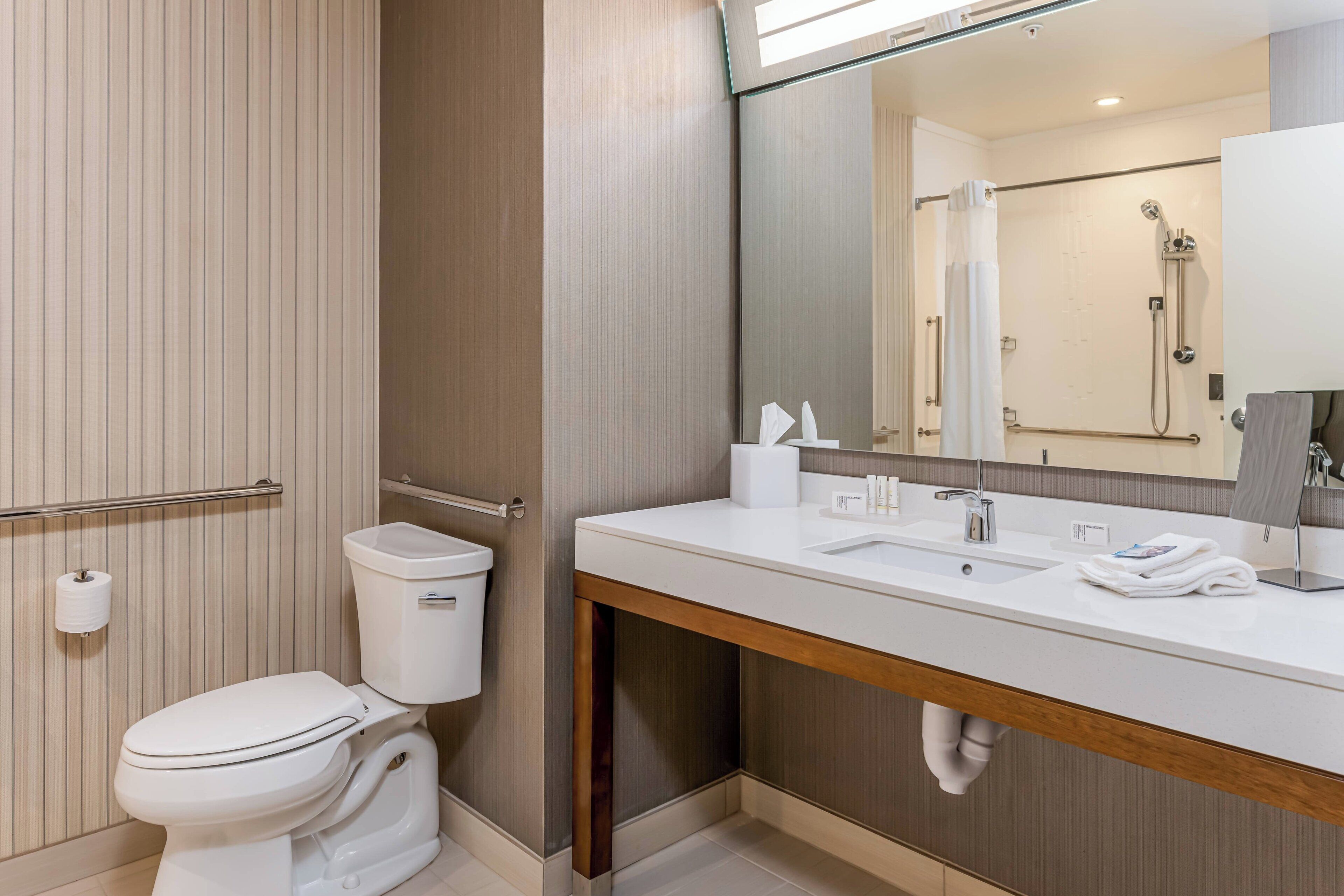 free toiletries, hair dryer, towels, soap