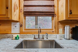 Interior - Peaceful dog-friendly cabin with private hot tub, firepit, & deck (Blairsville)