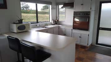 Fridge, microwave, oven, toaster