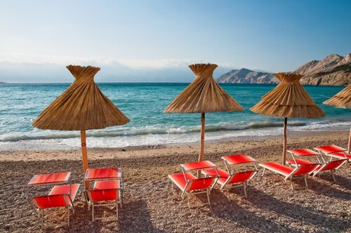 Studio apartment in Baška with Terrace, Air condition, WIFI (4863-5)