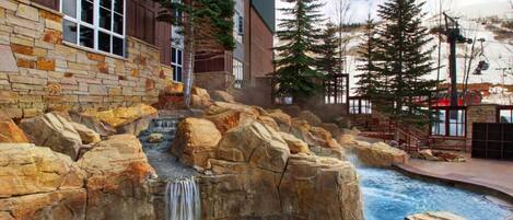 Outdoor pool, a heated pool