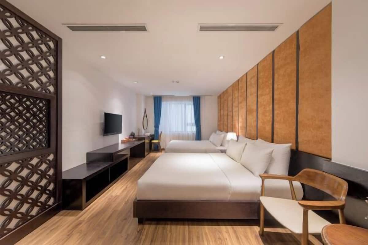 Premium bedding, down duvets, memory-foam beds, minibar