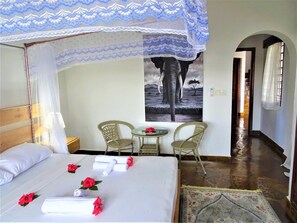 Standard Double Room | Premium bedding, down comforters, desk, soundproofing - Mugumo Resort (Watamu)