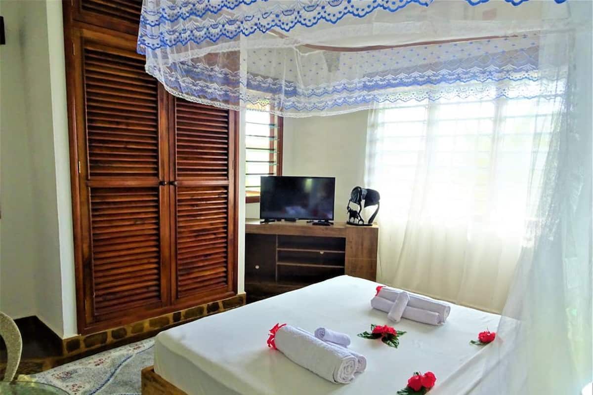 Habitación doble estándar | Ropa de cama de alta calidad, edredón, escritorio y insonorización
