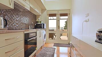 Coffee/tea maker, fridge, microwave, electric kettle