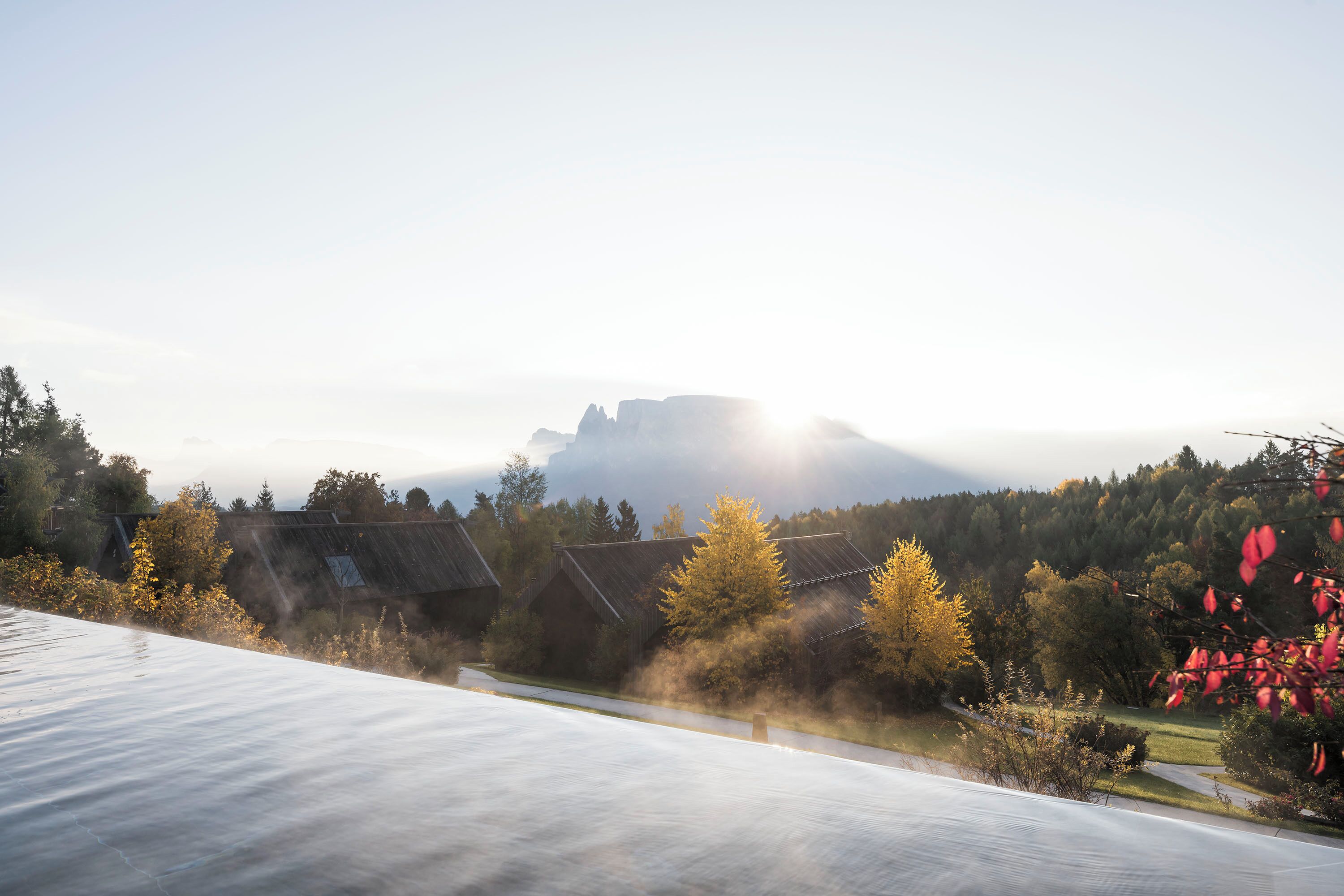 Vue sur la campagne depuis l’hébergement