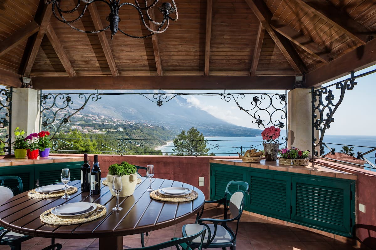 Executive-Villa, 1 Schlafzimmer, Meerblick | Terrasse/Patio