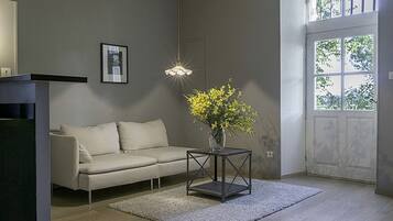 Télévision, cheminée, table de tennis de table