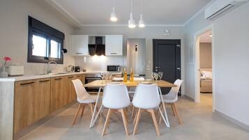 Villa Bianca Superior | Private kitchen | Full-size fridge, oven, stovetop, dishwasher