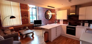 Apartment | Private kitchen | Fridge, microwave, oven, dishwasher